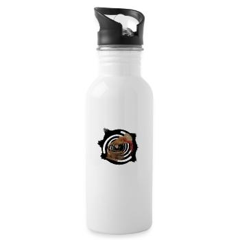 Gramophone and wine - Water bottle with straw - white - Right