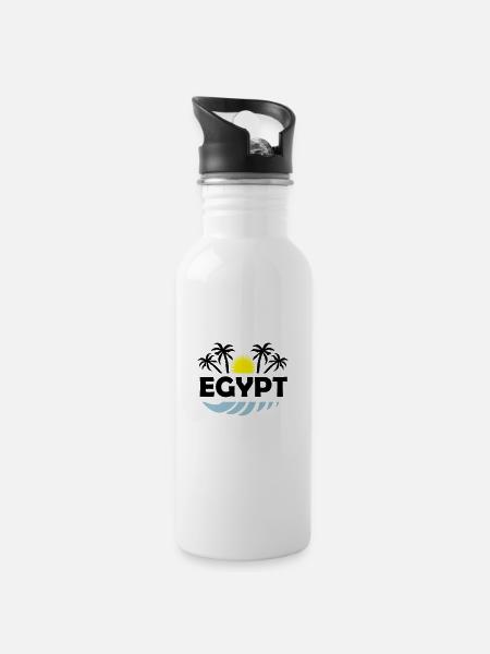 Egypte - Gourde avec paille intégrée - blanc