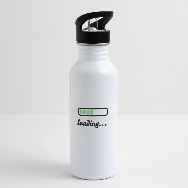Battery Battery loading Water bottle with straw