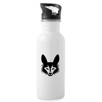 Fuchs - Trinkflasche mit integriertem Trinkhalm - Weiß - Rechts