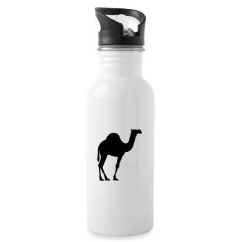 Kamel - Trinkflasche mit integriertem Trinkhalm - Weiß - Rechts