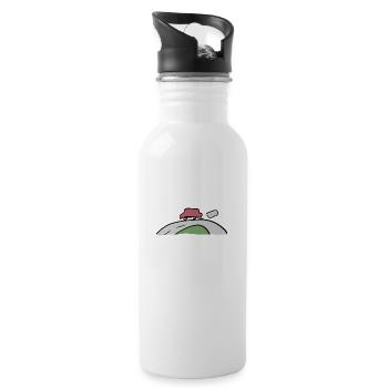 drive car - Water bottle with straw - white - Right