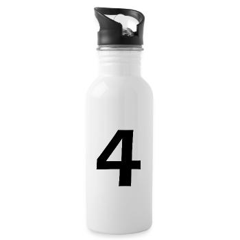 4 - Water bottle with straw - white - Right