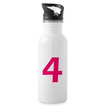 4 - Gourde avec paille intégrée - blanc - Droite
