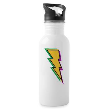 Flash Lightning - Water bottle with straw - white - Right