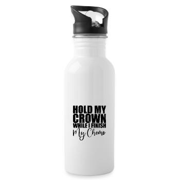 Hold My Crown While I Finition My Chemo 3 - Gourde avec paille intégrée - blanc - Droite