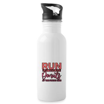 Run Like There Are Donuts At The Finish Line 3 - Water bottle with straw - white - Right