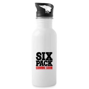 Six Pack Coming Soon 26 - Trinkflasche mit integriertem Trinkhalm - Weiß - Rechts