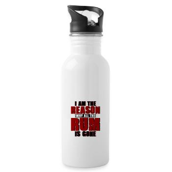 I Am The Reason Why All The Rum Is Gone 4 - Water bottle with straw - white - Right