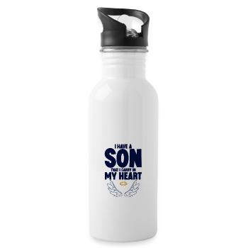 I Have A Son That I Carry In My Heart - Water bottle with straw - white - Right