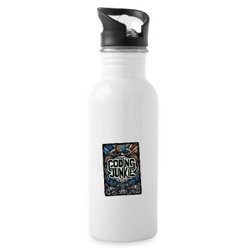 Accro au codage 14 - Gourde avec paille intégrée - blanc - Droite