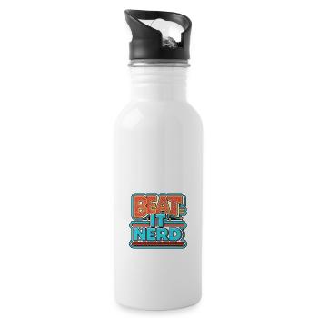Beat it Nerd 8 - Water bottle with straw - white - Right