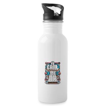 Call Me Dr 29 - Trinkflasche mit integriertem Trinkhalm - Weiß - Rechts