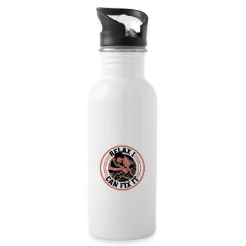 Relax I Can Fix It 12 - Water bottle with straw - white - Right