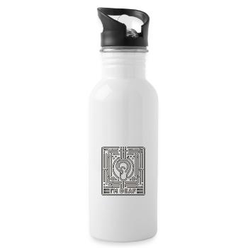 I'm Deaf 40 - Trinkflasche mit integriertem Trinkhalm - Weiß - Rechts