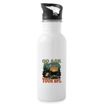 Go Ask Your Spl 23 - Water bottle with straw - white - Right