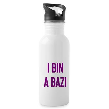 I am a Bazi – Bavarian saying with humor - Water bottle with straw - white - Right