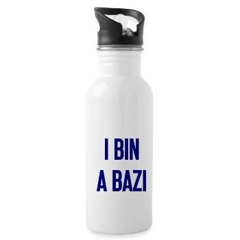 I am a Bazi – Bavarian saying with humor - Water bottle with straw - white - Right