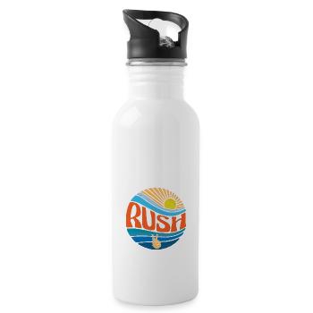 Rush Hemd Vintage Sonnenuntergang Rush Groovy Tie Dye - Trinkflasche mit integriertem Trinkhalm - Weiß - Rechts