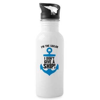 SAILOR GEBEN KEIN SCHIFF - Trinkflasche mit integriertem Trinkhalm - Weiß - Rechts