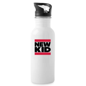 New Kid in Dubstep Look - Water bottle with straw - white - Right