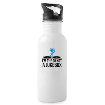 I'm the DJ not the jukebox - Water bottle with straw - white - Right