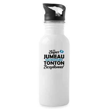 super jumeau - tonton exceptionnel / futur tonton - Gourde avec paille intégrée - blanc - Droite