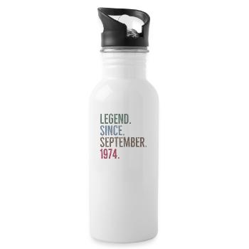 Légende depuis septembre 1974 - Gourde avec paille intégrée - blanc - Droite