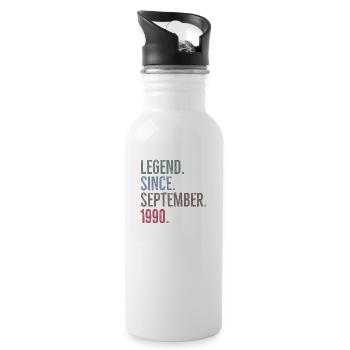 Legende seit September 1990 - Trinkflasche mit integriertem Trinkhalm - Weiß - Rechts