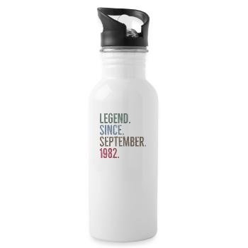 Legende seit September 1982 - Trinkflasche mit integriertem Trinkhalm - Weiß - Rechts