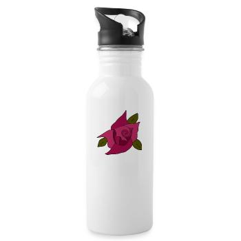 Saint-Valentin, Saint-Valentin, Saint-Valentin - Gourde avec paille intégrée - blanc - Droite