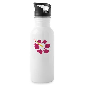 Cadeau pour la fête des mères : Idée de cadeau pour la fête des mères - Gourde avec paille intégrée - blanc - Droite