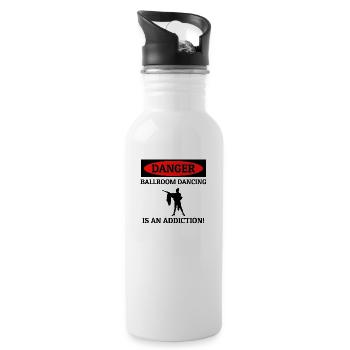 Dancing Dance Music - Trinkflasche mit integriertem Trinkhalm - Weiß - Rechts