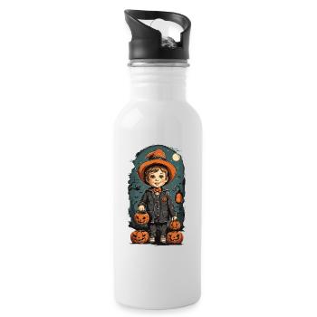 Rétro Halloween Kid Trick or Treat Design - Gourde avec paille intégrée - blanc - Droite