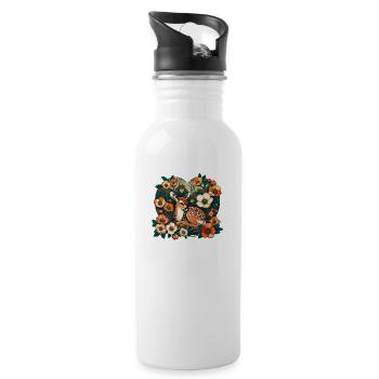 Spring Fawn - Water bottle with straw - white - Right