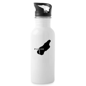 Pilsensee Original - Trinkflasche mit integriertem Trinkhalm - Weiß - Rechts