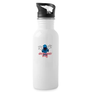 JD Logo+Text (Digital) - Water bottle with straw - white - Right