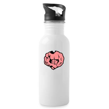 body bodybuilding athlete muscle Muscle - Water bottle with straw - white - Right