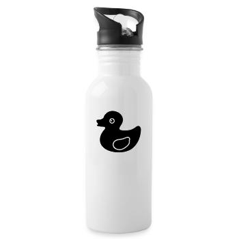 rubber duck - Water bottle with straw - white - Right