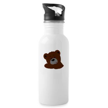 Teddy - Gourde avec paille intégrée - blanc - Droite