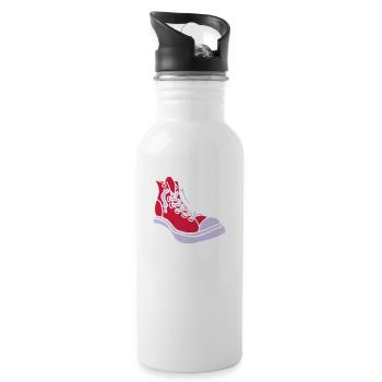 Street Sneaker Basketball Shoes Boots Alternative - Water bottle with straw - white - Right