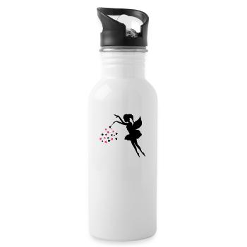 fee2 - Trinkflasche mit integriertem Trinkhalm - Weiß - Rechts