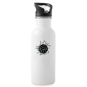 Crack volley impact ground volleyball waterpolo - Water bottle with straw - white - Right