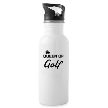 Golf - Sport - Golfer - Club - Green - Game - Play - Trinkflasche mit integriertem Trinkhalm - Weiß - Rechts