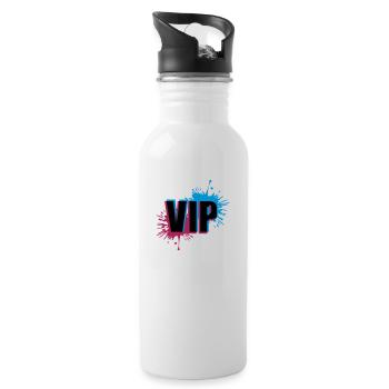 Effet 3D VIP - Gourde avec paille intégrée - blanc - Droite