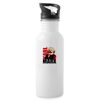 Karl Marx - Gourde avec paille intégrée - blanc - Droite