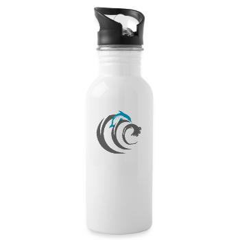 Dolphin Delfin - Trinkflasche mit integriertem Trinkhalm - Weiß - Rechts