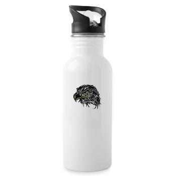 Adler - Trinkflasche mit integriertem Trinkhalm - Weiß - Rechts