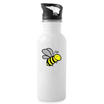 bee - Water bottle with straw - white - Right