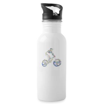 MTB downhill mountain bike - Water bottle with straw - white - Right
